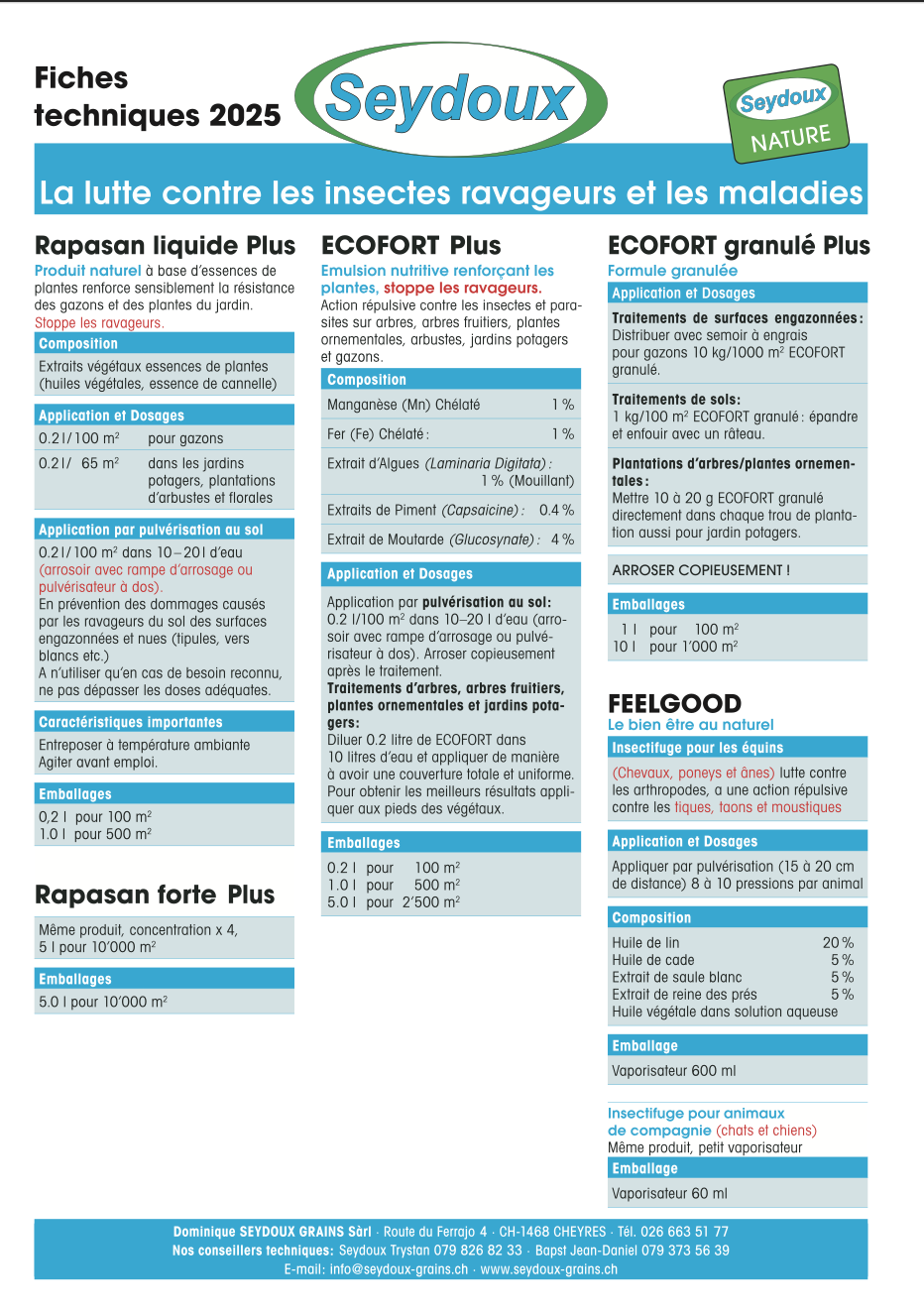 Fiches techniques espaces verts